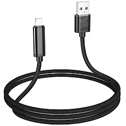 Кабель Hoco U127 USB-A - Lightning 12w 2.4a 1.2м cable Black - мініатюра 3