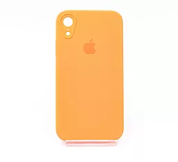 Чехол Silicone Case Full Camera Square для Apple iPhone XR  Kumquat
