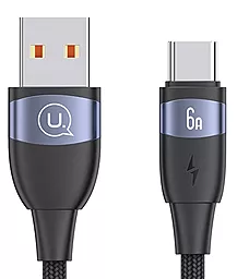 USB Кабель Usams US-SJ630 U85 66w 6a 1.2m USB Type-C cable black (SJ630USB01)