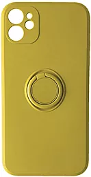 Чехол 1TOUCH Ring Color Case для Apple iPhone 12 Yellow