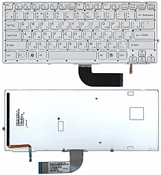 Клавіатура для ноутбуку Sony Vaio VPC-SD VPC-SB з підсвічуванням Silver