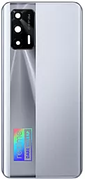Задняя крышка корпуса Realme GT Neo со стеклом камеры, Original Silver - фото Задняя крышка корпуса Realme GT Neo со стеклом камеры, Original Silver