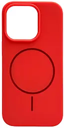 Чохол Silicone Case Full Fine Ring MagSafe для Apple iPhone 15 Pro Peach