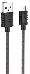Кабель Borofone BX52 USB-A - micro USB 12w 2.4a 1м cable Black - фото Кабель Borofone BX52 USB-A - micro USB 12w 2.4a 1м cable Black