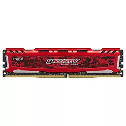 Оперативна пам'ять Crucial DDR4 8GB 2400 MHz Ballistix Sport LT Red (BLS8G4D240FSEK)