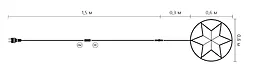 Гірлянда зовнішня DELUX MOTIF Star 0,6 * 0,6 м білий (90012983) - мініатюра 2