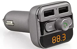 Автомобильное зарядное устройство с FM-модулятором Grand-X 17w 2xUSB-A ports car charger black (95GRX) - миниатюра 2
