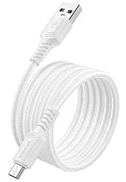 Кабель Borofone BX116 Certain USB-A - micro USB 12w 2.4a 1м Cable White - миниатюра 2 Кабель Borofone BX116 Certain USB-A - micro USB 12w 2.4a 1м Cable White - миниатюра 2
