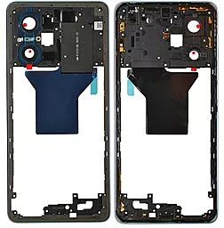 Рамка корпуса Xiaomi Poco X5 Pro Horizon Blue - фото Рамка корпуса Xiaomi Poco X5 Pro Horizon Blue
