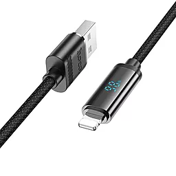 Кабель Hoco U127 USB-A - Lightning 12w 2.4a 1.2м cable Black - мініатюра 4