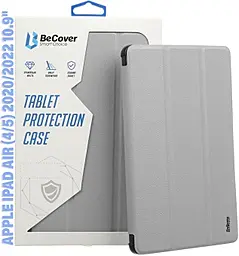 Чехол для планшета BeCover Tri Fold Soft TPU Siliconee для Apple iPad Air 5 (2022) 10.9" Gray (711132) - фото Чехол для планшета BeCover Tri Fold Soft TPU Siliconee для Apple iPad Air 5 (2022) 10.9" Gray (711132)