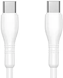 Кабель USB PD Jellico A18 60W 3.1A USB Type-C - Type-C Cable White