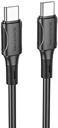 Кабель Borofone BX80 USB Type-C - Type-C 60w 3a 1м PD cable Black