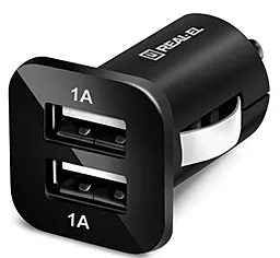 Автомобильное зарядное устройство REAL-EL Car Charger 2 USB 2А Black (CA-22)