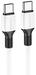 Кабель Borofone BX84 Rise USB Type-C - Type-C 60w 3a 1м PD cable White - фото Кабель Borofone BX84 Rise USB Type-C - Type-C 60w 3a 1м PD cable White