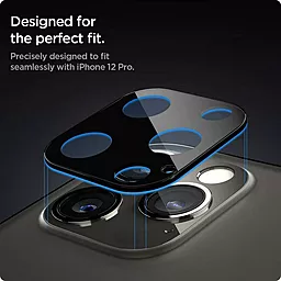 Защитное стекло Spigen Optik camera lens (2шт) iPhone 12 Pro Black (AGL01807) - миниатюра 2