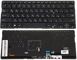 Клавіатура для ноутбуку Asus UX331 series з підсвіткою клавіш без рамки Black