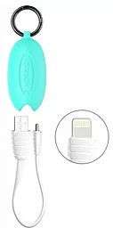 Кабель Joyroom S-M345 Fish series USB-A - Lightning 12w 2.4a 0.2м cable + Silicone Portable Case Blue - фото Кабель Joyroom S-M345 Fish series USB-A - Lightning 12w 2.4a 0.2м cable + Silicone Portable Case Blue