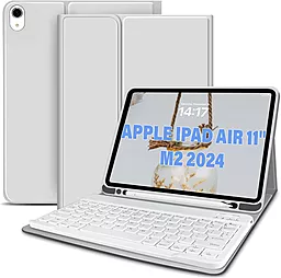 Чехол для планшета BeCover с безпроводной клавиатурой для Apple iPad Air 11" M2 2024 Gray (711396) - фото Чехол для планшета BeCover с безпроводной клавиатурой для Apple iPad Air 11" M2 2024 Gray (711396)