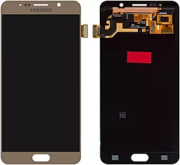 Дисплей Samsung Galaxy Note 5 N920 з тачскріном, оригінал, Gold