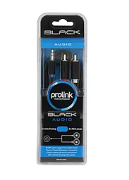 Аудіо кабель Prolink Aux mini Jack 3.5 mm - 2хRCA M/M Cable 1.5 м black (PB103-0150) - мініатюра 4