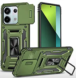 {"ru": "Чехол", "uk": "Чохол"} Epik Camshield Army Ring для Xiaomi Poco X6, Note 13 Pro 5G  Army Green