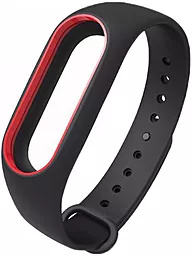 Сменный ремешок для фитнес трекера Xiaomi Mi Band 2 Line Series Black/Red Line - миниатюра 2
