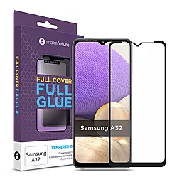 Защитное стекло MAKE Full Cover Full Glue Samsung A325 Galaxy A32 Black (MGFSA32)