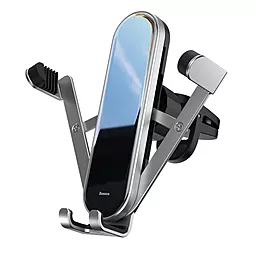 Держатель с автозажимом Baseus Penguin Gravity Silver (SUYL-QE0S) - миниатюра 3
