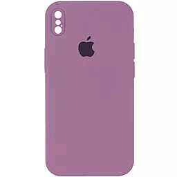 Чехол Silicone Case Full Camera Square для Apple iPhone X, iPhone XS Lilac Pride