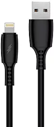 Кабель Walker C308 USB-A - Lightning 12w 2.4a 1м cable Black - фото Кабель Walker C308 USB-A - Lightning 12w 2.4a 1м cable Black