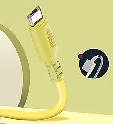 Кабель USB ColorWay 2.4A micro USB Cable Yellow (CW-CBUM043-Y) - миниатюра 2
