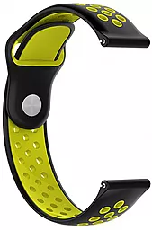 Сменный ремешок для фитнес трекера Amazfit Bip Smartwatch 20мм двуцветный Black/Yellow (AMZBPSILNIKE-BY) - миниатюра 2