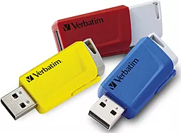 Флешка Verbatim STORE'N'CLICK 16 GB Kit USB 3.2 (49306) Red/blue/yellow - миниатюра 5
