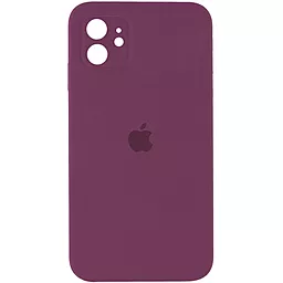 {"ru": "Чехол", "uk": "Чохол"} Silicone Case Full Camera Square для Apple iPhone 11 Maroon