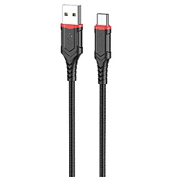 Кабель Borofone BX67 USB-A - Type-C 15w 3a 1м cable Black - фото Кабель Borofone BX67 USB-A - Type-C 15w 3a 1м cable Black