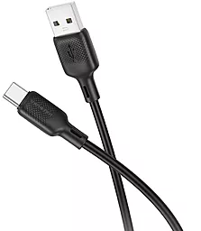 Кабель Borofone BX113 Silicone USB-A - Type-C 15w 3a 1м cable Black - мініатюра 2