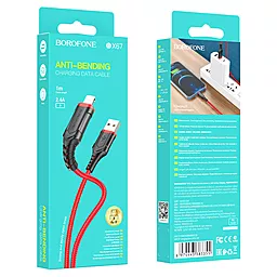 Кабель Borofone BX67 USB-A - Lightning 12w 2.4a 1м cable Red - мініатюра 3