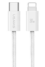 USB PD Кабель Usams U86 30w 3a 1.2m USB Type-C - Lightning cable white (US-SJ657)