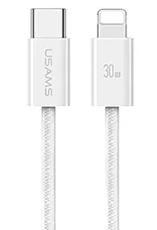 Кабель Usams U86 USB Type-C - Lightning 30w 3a 1.2м PD сable White (US-SJ657)