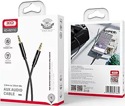 Аудио кабель XO NB-R211C AUX mini Jack 3.5mm M/M Cable 1 м black - миниатюра 2