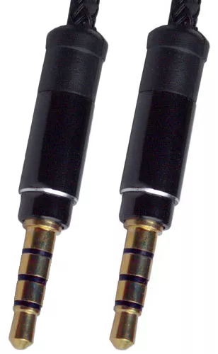 Аудио кабель TCOM AUX mini Jack 3.5mm M/M Cable 1 м black - фото 1
