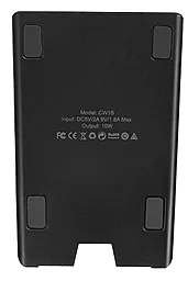 Беспроводное (индукционное) зарядное устройство быстрой QI зарядки Hoco CW1B Z-Shape 10W/Fast Black - миниатюра 3