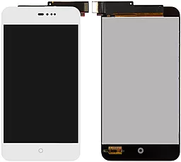 Дисплей Meizu MX2 (M040) з тачскріном, оригінал, White