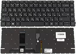 Клавіатура для ноутбуку HP ProBook 440 G8, 445 G8 з підсвіткою клавіш без рамки Black