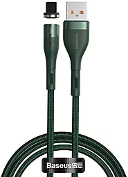 Кабель Baseus Zinc Magnetic USB-A - Lightning 12w 2.4a 1м cable Green (CALXC-K06) - фото Кабель Baseus Zinc Magnetic USB-A - Lightning 12w 2.4a 1м cable Green (CALXC-K06)