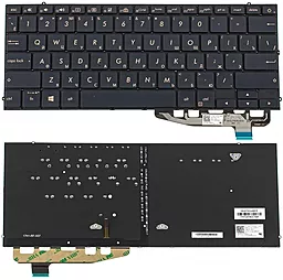 Клавиатура для ноутбука Asus UX391 series с подсветкой клавиш без рамки  Blue