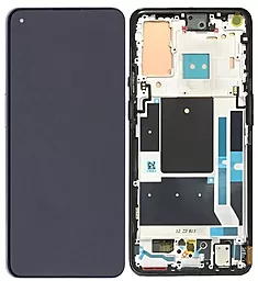 Дисплей OnePlus 9 (LE2110, LE2111, LE2113, LE2115, LE2117) (версия EU/NA) с тачскрином и рамкой, оригинал, Winter Mist