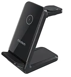 Беспроводная док-станция Choetech T608-F 15w QI 3-in-1 wireles charger Black - фото Беспроводная док-станция Choetech T608-F 15w QI 3-in-1 wireles charger Black