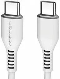 USB Кабель Jellico KDS-30 15W 3.1A USB Type-C - Type-C Cable White